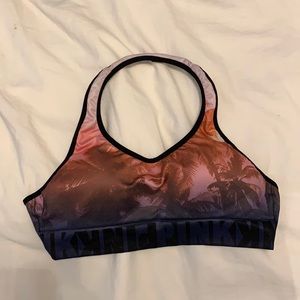 Pink sports bra